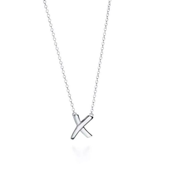 Tiffany & Co Paloma Picasso Graffiti X Pendant Necklace - Silver - 16” - Picture 6 of 11